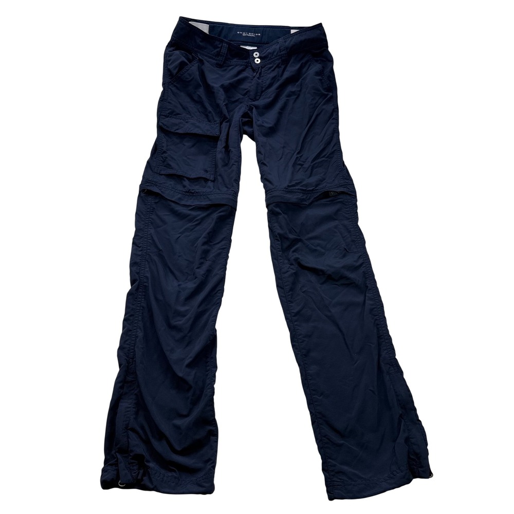 Columbia PFG Convertible Cargo Pants Navy Blue Omni Shade Hiking Women 2R
